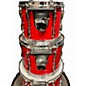 Used Pearl 4 Piece Export Candy Apple Red Drum Kit