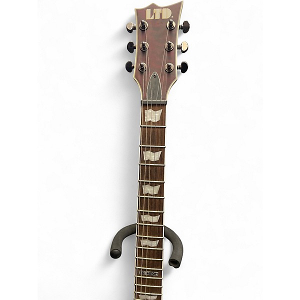 Used ESP LTD EC401QM Trans Red Solid Body Electric Guitar