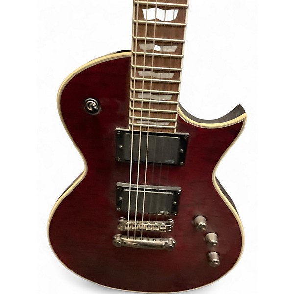 Used ESP LTD EC401QM Trans Red Solid Body Electric Guitar