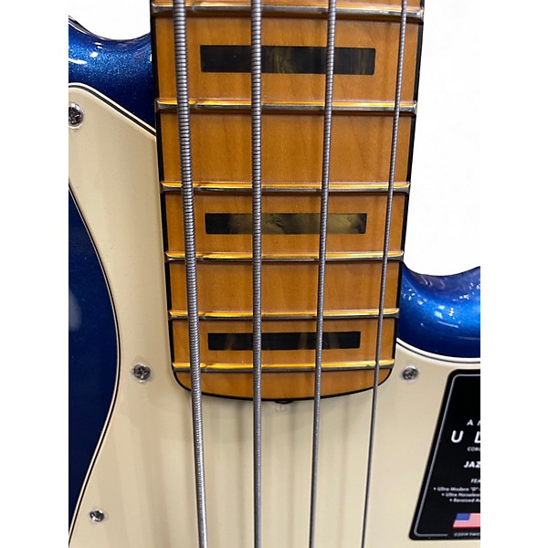 Used Fender American Ultra II Jazz Bass Cobra Blue Electric Bass Guitar