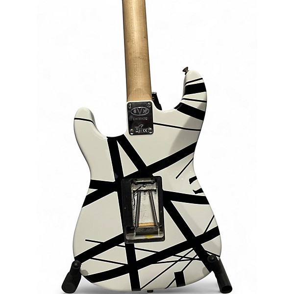 Used EVH Striped Series Black and White Solid Body Electric Guitar