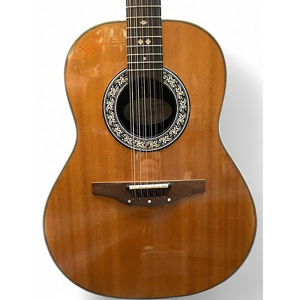 Used 1990s Ovation 1755 CUSTOM BALLADEER Natural 12 String Acoustic Electric Guitar