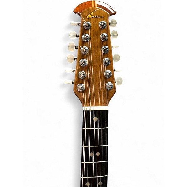 Used 1990s Ovation 1755 CUSTOM BALLADEER Natural 12 String Acoustic Electric Guitar