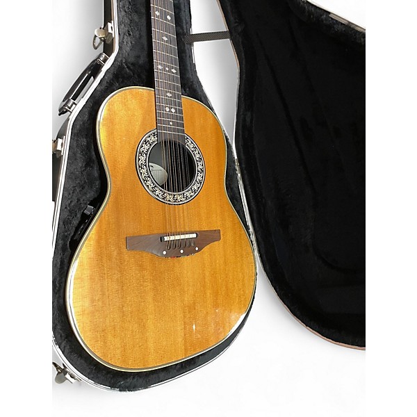 Used 1990s Ovation 1755 CUSTOM BALLADEER Natural 12 String Acoustic Electric Guitar