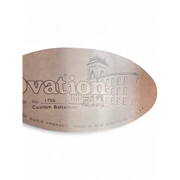 Used 1990s Ovation 1755 CUSTOM BALLADEER Natural 12 String Acoustic Electric Guitar