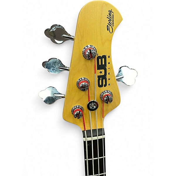 Used Sterling by Music Man Sub 4 Trans Green Electric Bass Guitar