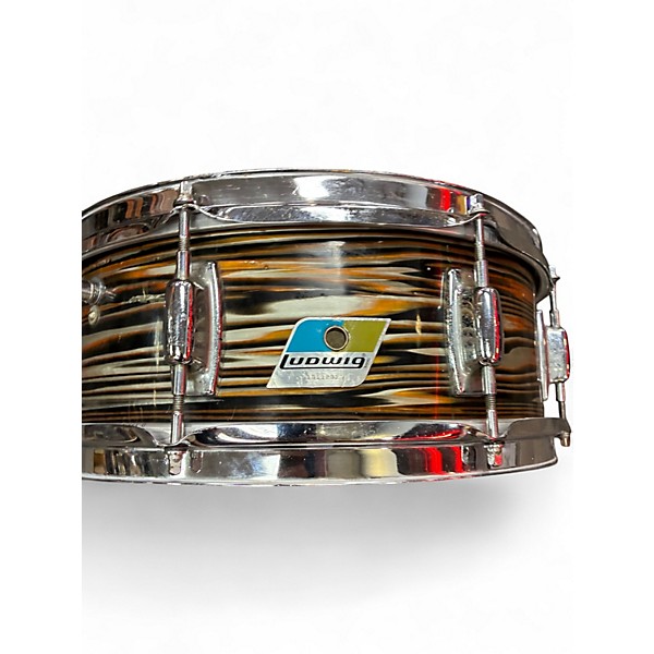 Vintage 1970s Ludwig 14X5 Standard Gold Strata Drum