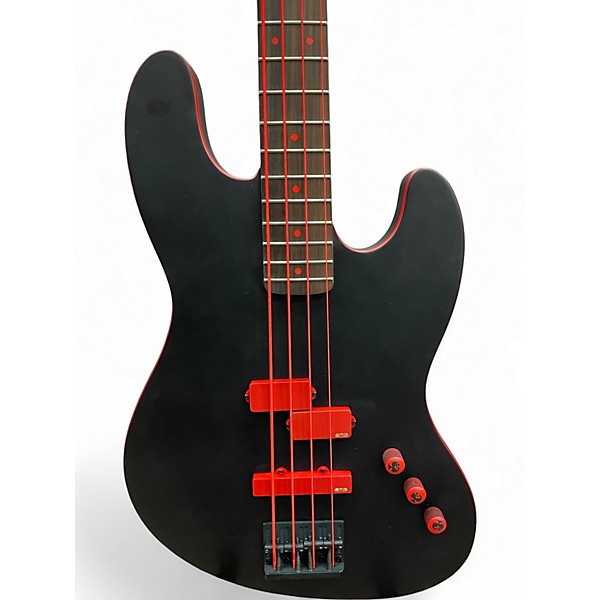 Used ESP Frank Bello Signature BLACK AND RED Electric Bass Guitar