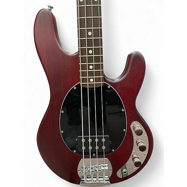 Used Sterling by Music Man STINGRAY Burgundy Electric Bass Guitar