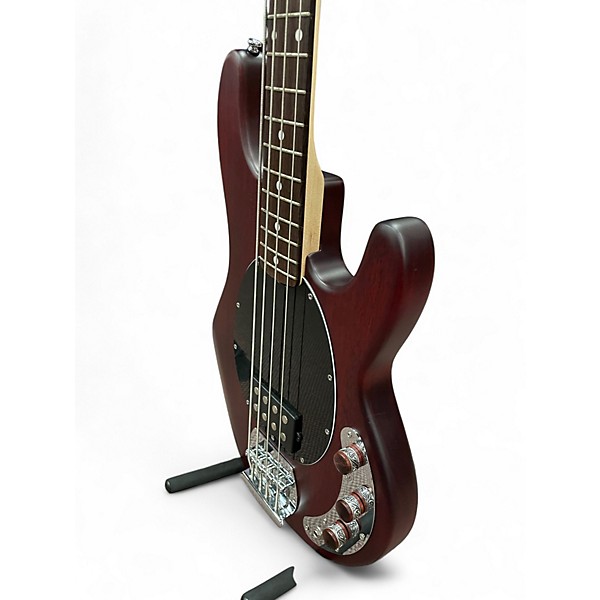 Used Sterling by Music Man STINGRAY Burgundy Electric Bass Guitar