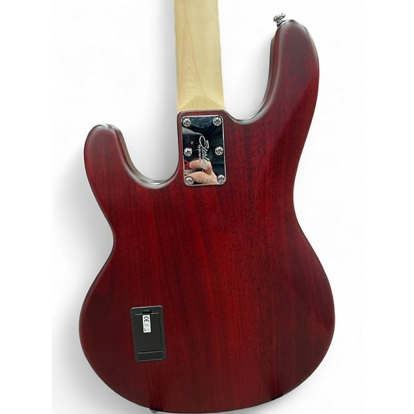 Used Sterling by Music Man STINGRAY Burgundy Electric Bass Guitar