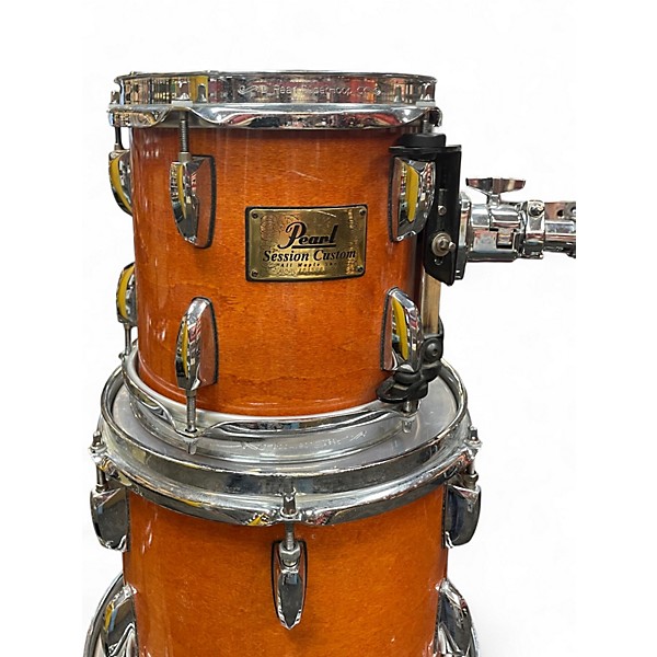 Used Pearl 5 Piece Session Custom Liquid Amber Drum Kit