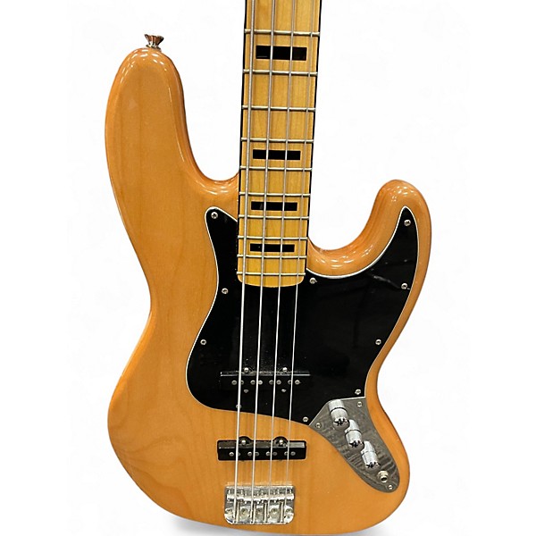Used Squier Vintage Modified 70S Jazz Bass Natural Electric Bass Guitar