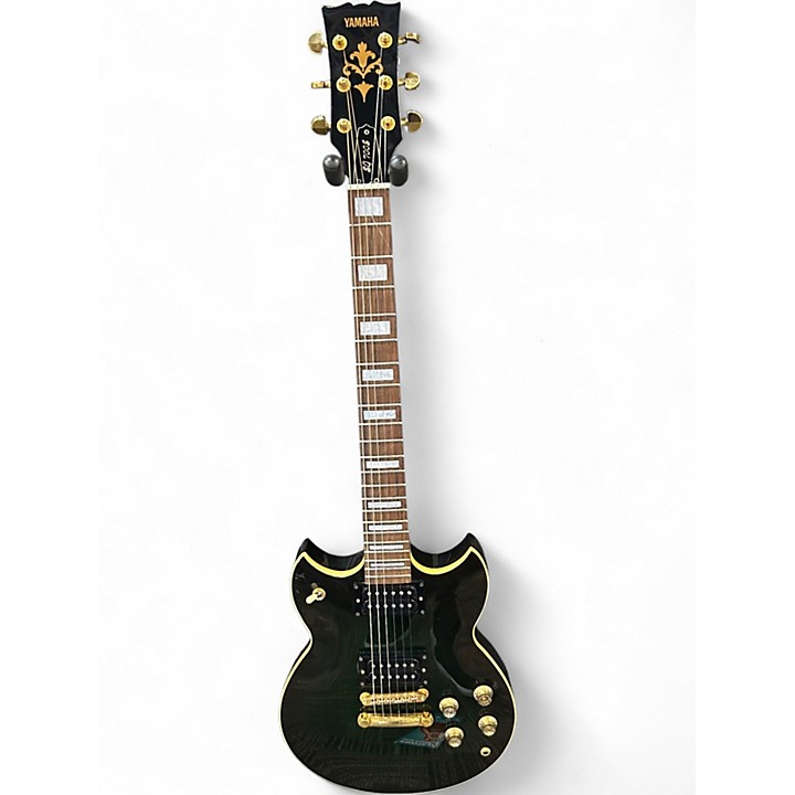 Vintage 1990s Yamaha sg700s Trans Green Solid Body Electric Guitar