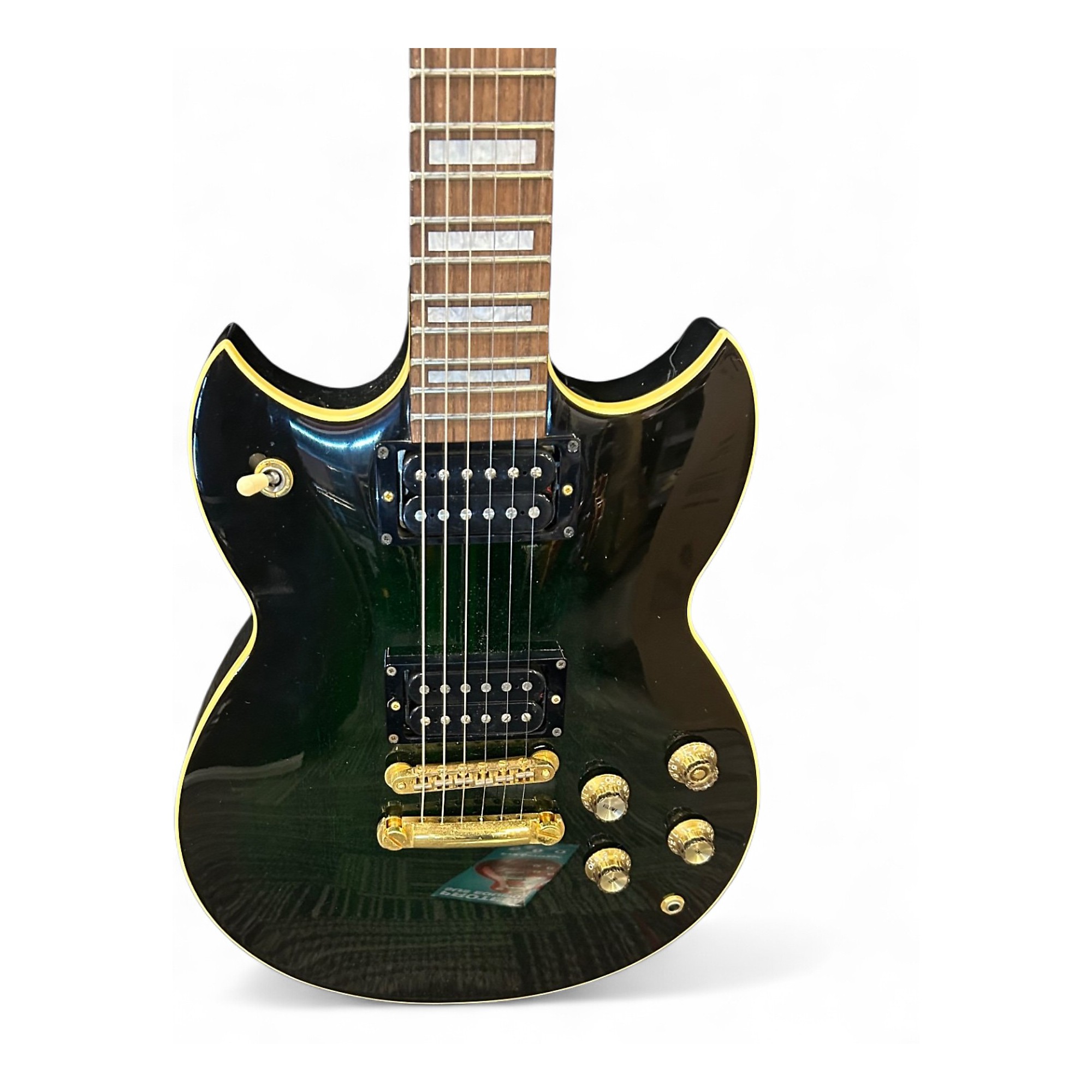 Vintage 1990s Yamaha sg700s Trans Green Solid Body Electric Guitar