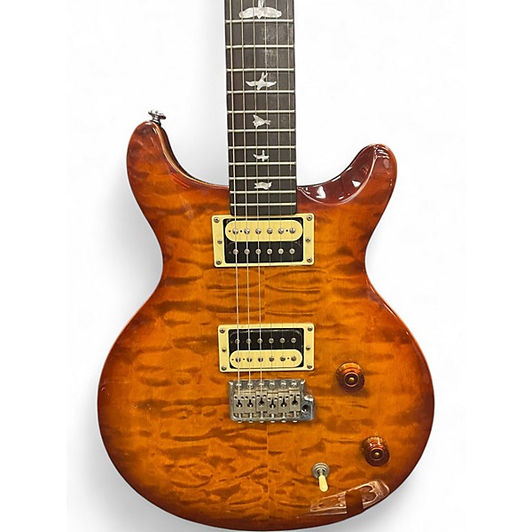 Used PRS SE SANTANA QUILT TOP Cherry Sunburst Solid Body Electric Guitar