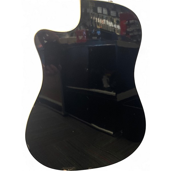 Used Fender CD140SCE Black Acoustic Electric Guitar