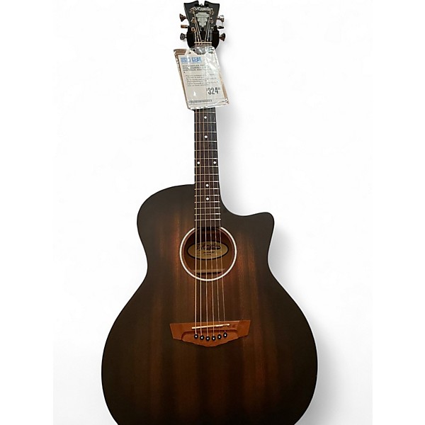 Used D'Angelico  Premier Series Gramercy LS Grand Auditiorium Aged Trans Black Acoustic Electric Guitar