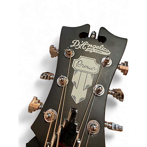 Used D'Angelico  Premier Series Gramercy LS Grand Auditiorium Aged Trans Black Acoustic Electric Guitar