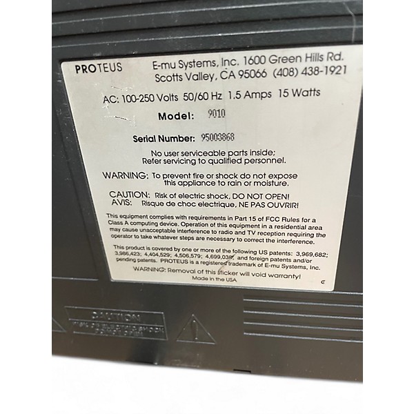 Used E-mu PROTEUS 1 Synthesizer