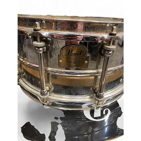 Used Pearl 7X14 Ian Paice Signature Snare Silver Drum