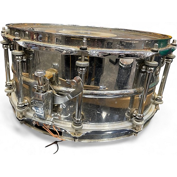 Used Pearl 7X14 Ian Paice Signature Snare Silver Drum