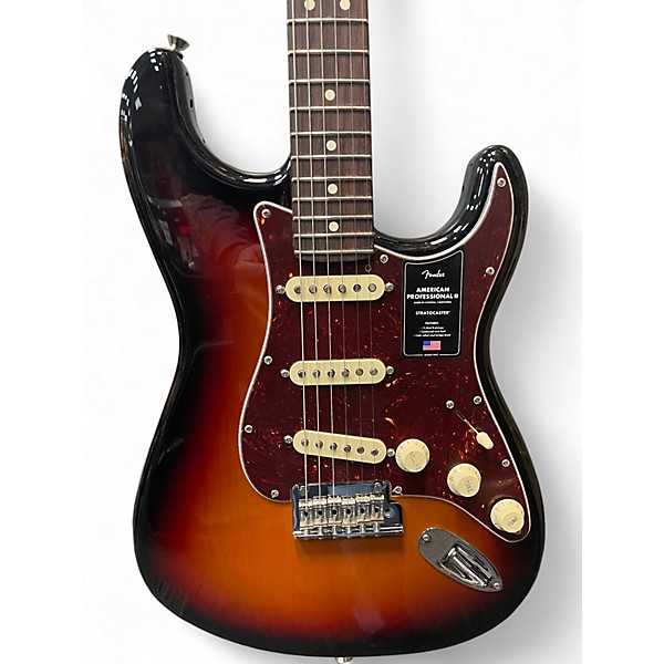 Used 2024 Fender American Professional II Stratocaster 3 Color Sunburst Solid Body Electric Guitar