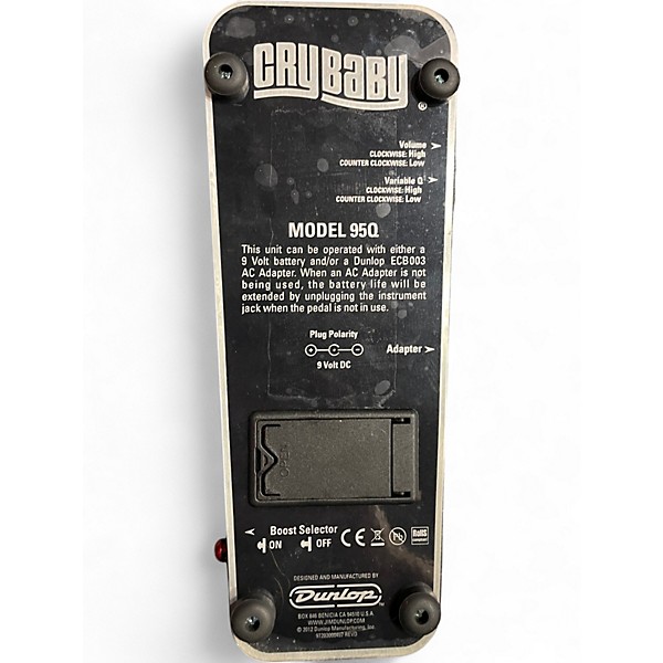 Used Dunlop 95Q Cry Baby Wah Effect Pedal