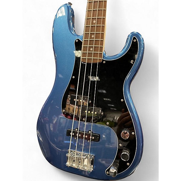 Used Squier Precision Bass Blue Electric Bass Guitar