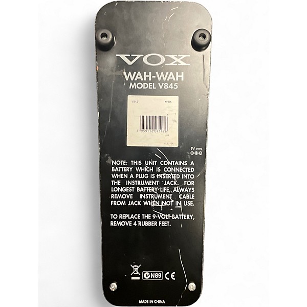 Used VOX V845 Classic Wah Effect Pedal