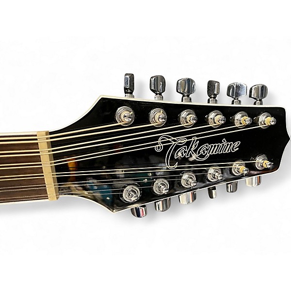 Used Takamine gd38ce Black 12 String Acoustic Guitar