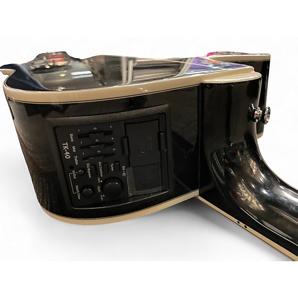 Used Takamine gd38ce Black 12 String Acoustic Guitar