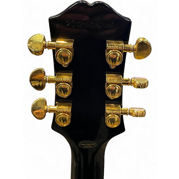 Used Epiphone Les Paul Custom Blackback Pro Antique Ivory Solid Body Electric Guitar