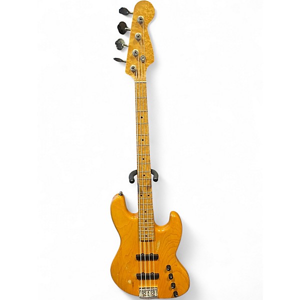Used Warmoth Custom J Bass Natural Electric Bass Guitar