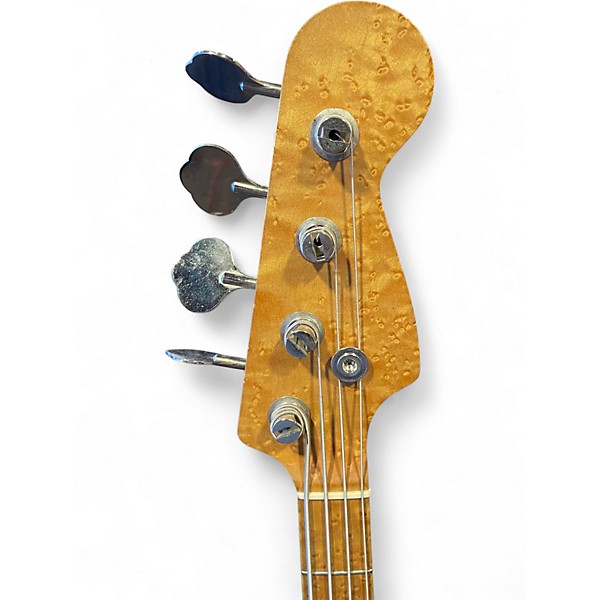 Used Warmoth Custom J Bass Natural Electric Bass Guitar