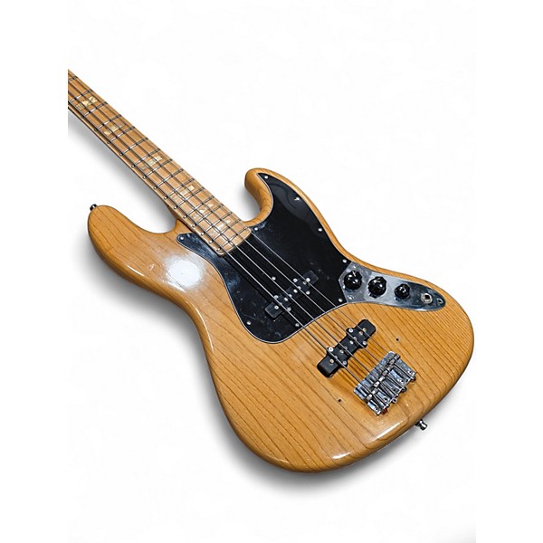 Vintage 1976 Fender Jazz Bass Natural Electric Bass Guitar