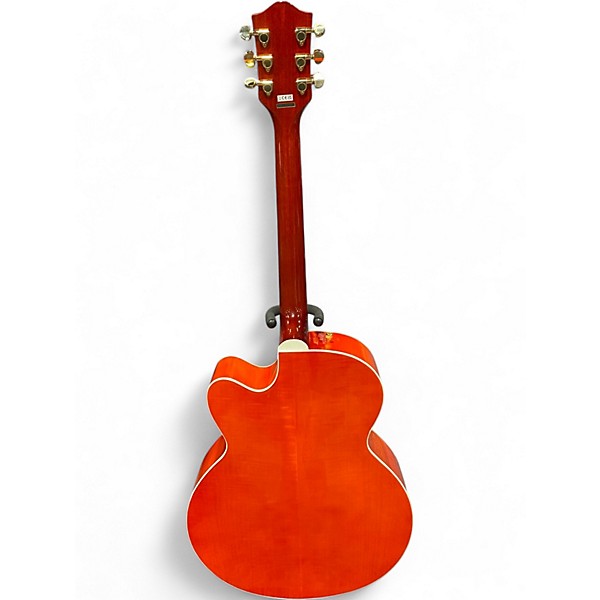 Used Gretsch Guitars G5022CE Rancher Jumbo Trans Orange Acoustic Electric Guitar