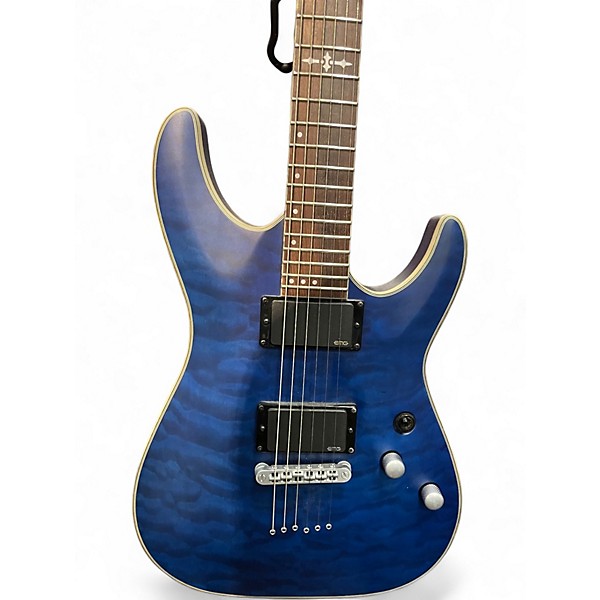 Used Schecter Guitar Research C1 Platinum Blue Solid Body Electric Guitar