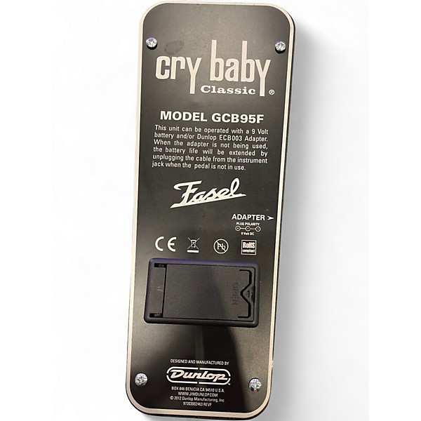 Used Dunlop GCB95F Crybaby Classic Wah With Fasel Inductor Effect Pedal