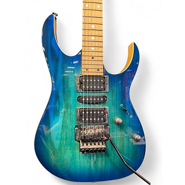 Used Ibanez RG470AHM 1P-01 Blue Solid Body Electric Guitar