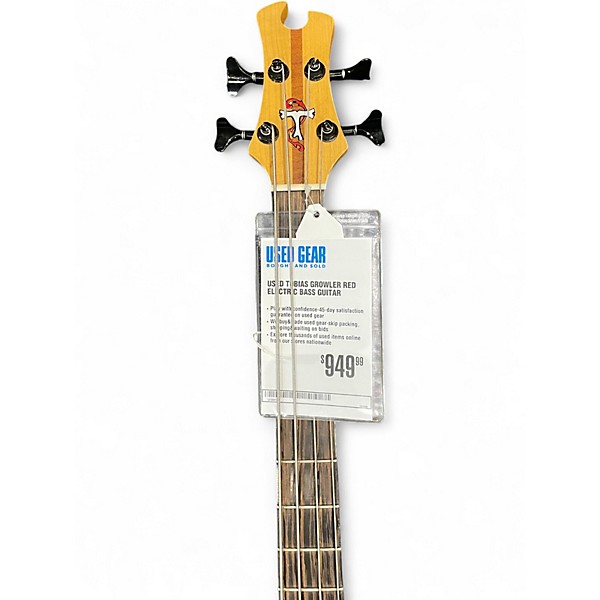 Used Tobias growler red Electric Bass Guitar