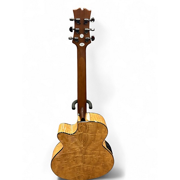 Used Mitchell MX430 Natural Quilt Acoustic Electric Guitar