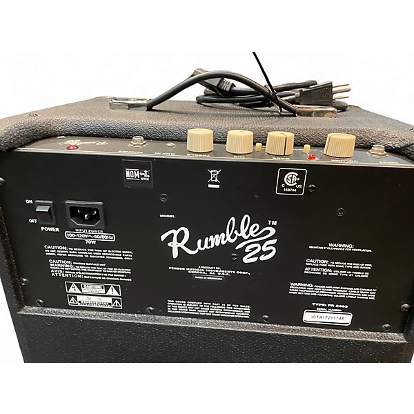 Used Fender Rumble 25 25W 1x10 Bass Combo Amp