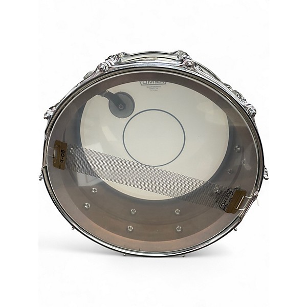 Used Ludwig 14X6.5 BRONZEPHONIC WHITE PAINTED Drum