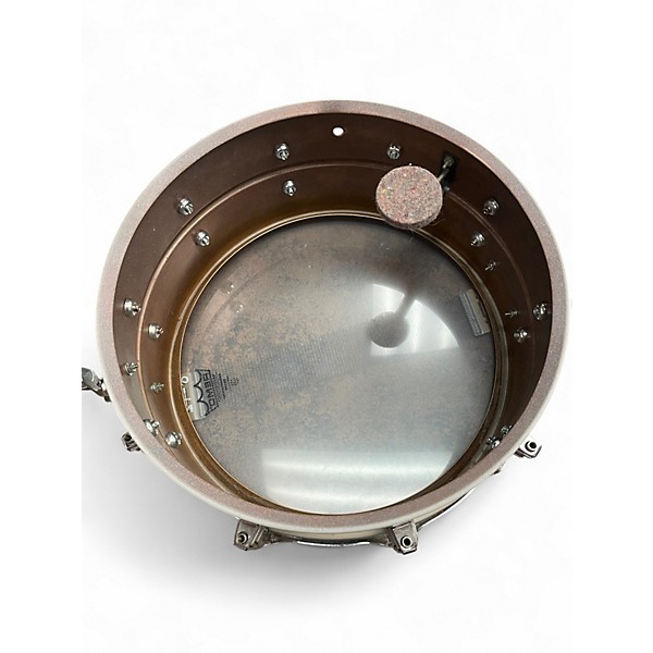 Used Ludwig 14X6.5 BRONZEPHONIC WHITE PAINTED Drum