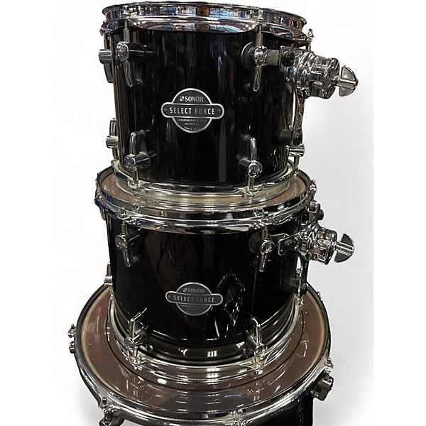 Used SONOR 5 Piece Select Force Studio 5 Piece Black Drum Kit