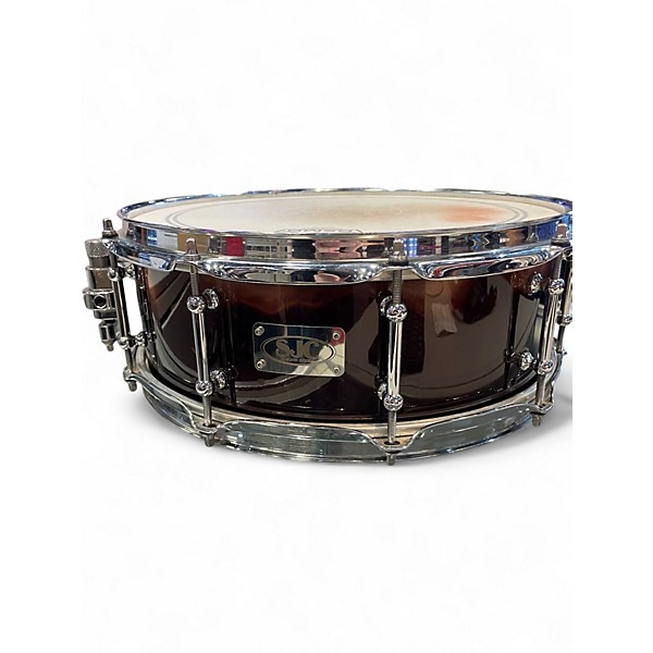 Used SJC Drums 14in 10-Ply Maple Snare Mocha Drum