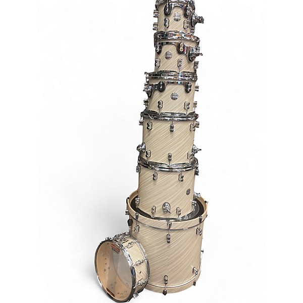 Used PDP by DW 7 Piece Concept MAPLE TWISTED IVORY Drum Kit