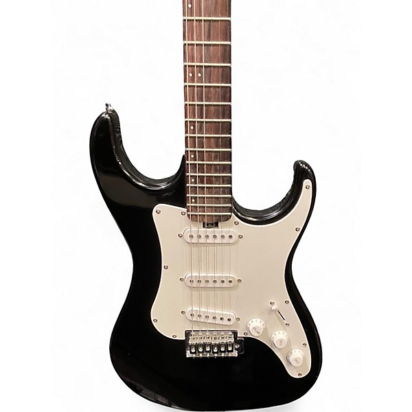 Used Lyon By Washburn S style  Black Solid Body Electric Guitar