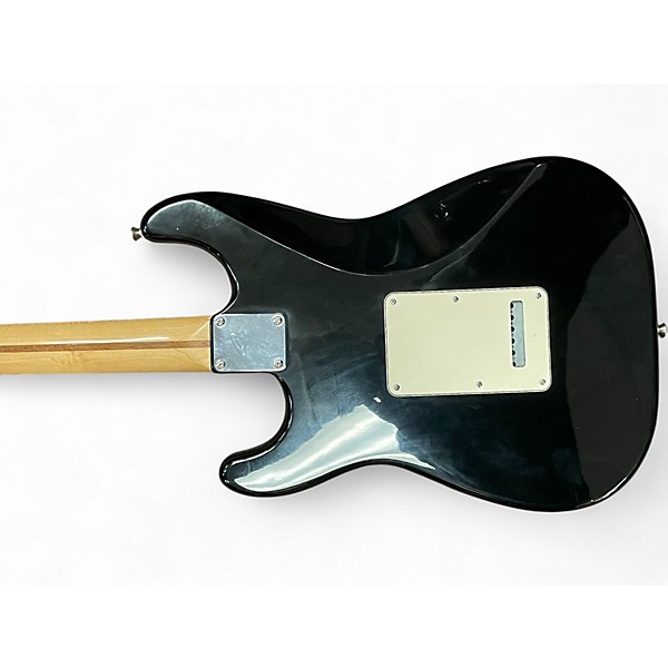 Used Fender Standard Stratocaster Black and White Solid Body Electric Guitar